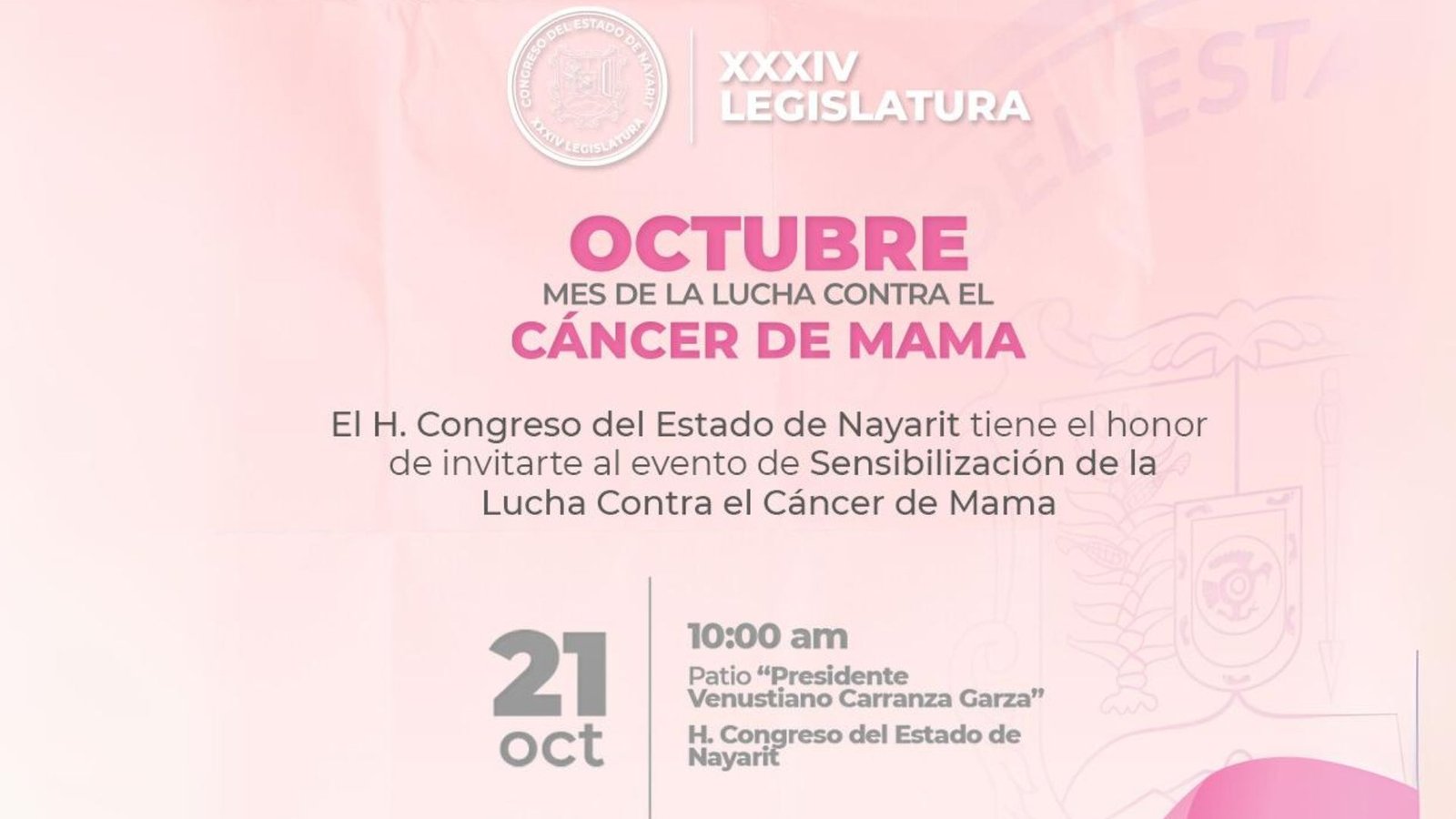 Nayarit se une a la lucha contra el cáncer de mama – Congreso del Estado de Nayarit