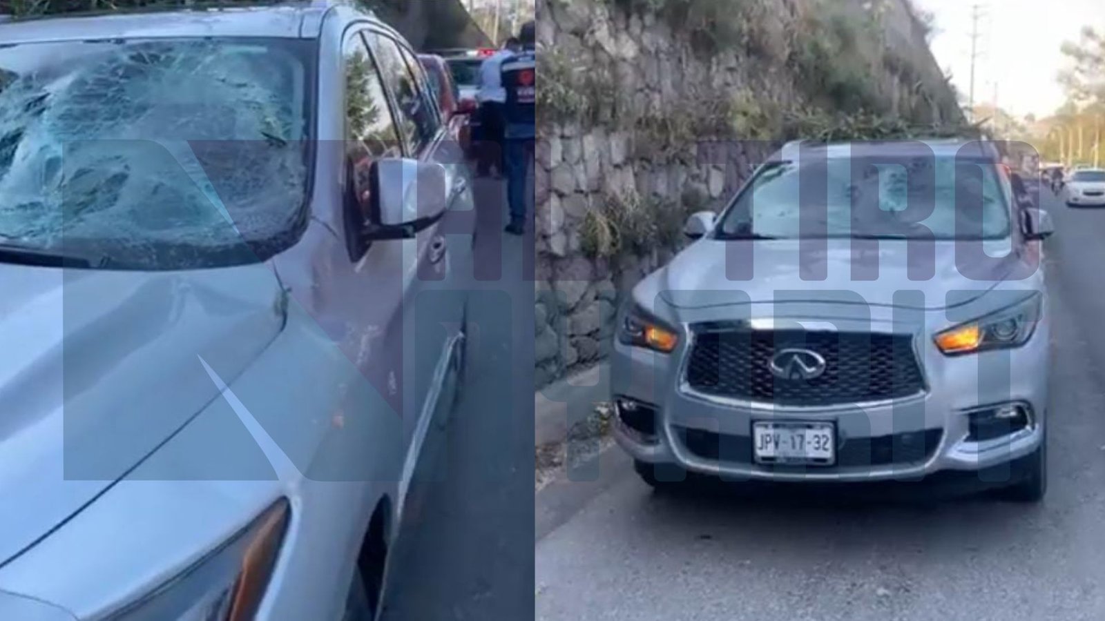 Árbol cae sobre camioneta en Libramiento