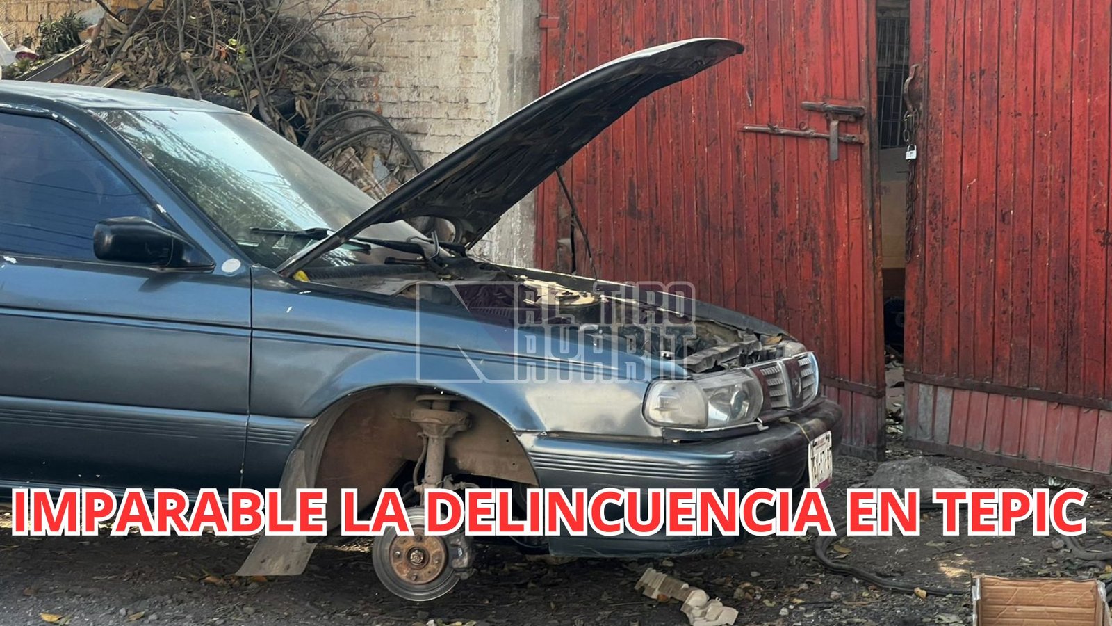 Recuperan en Tepic vehículo robado en plena posada; lo hallaron en proceso de desmantelamiento