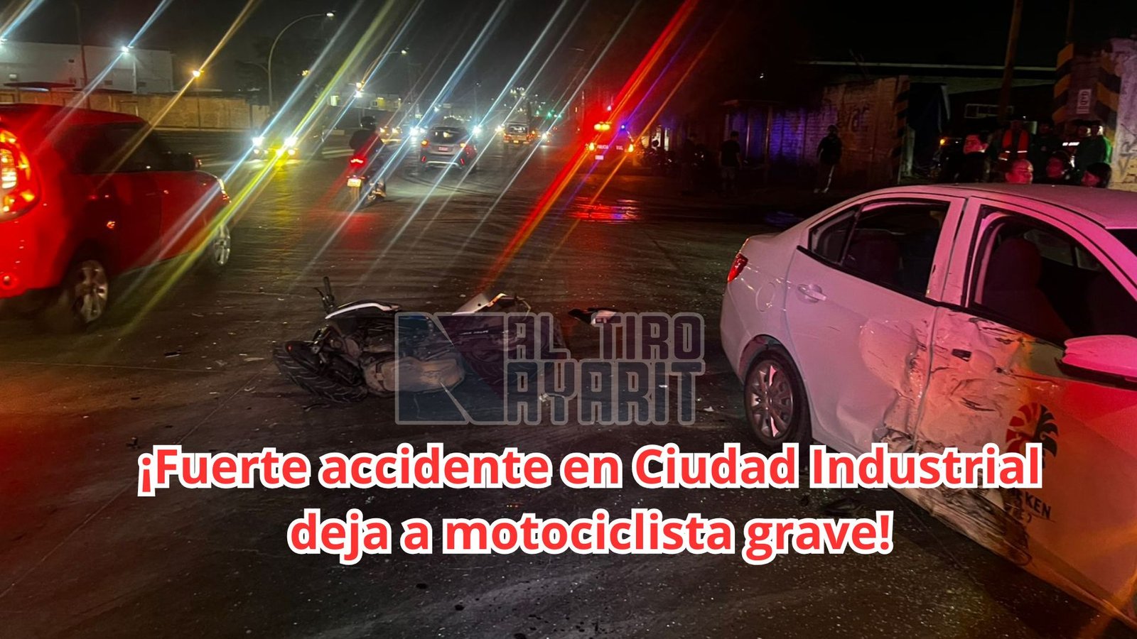 Corte de circulación en Boulevard Aguamilpa envía a motociclista al hospital con fracturas y traumatismo